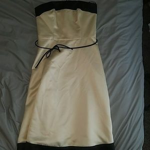 Cream strapless dress